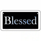 Blessed Blue Sky Cloud Metal Novelty License Plate 6" x 3" (BP)