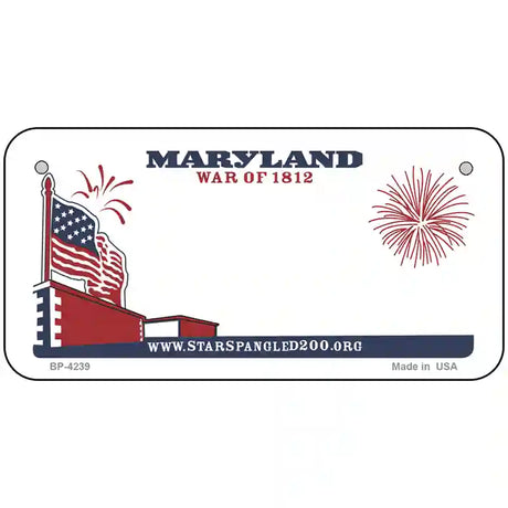 Maryland State Novelty Metal License Plate 6" x 3" (BP)