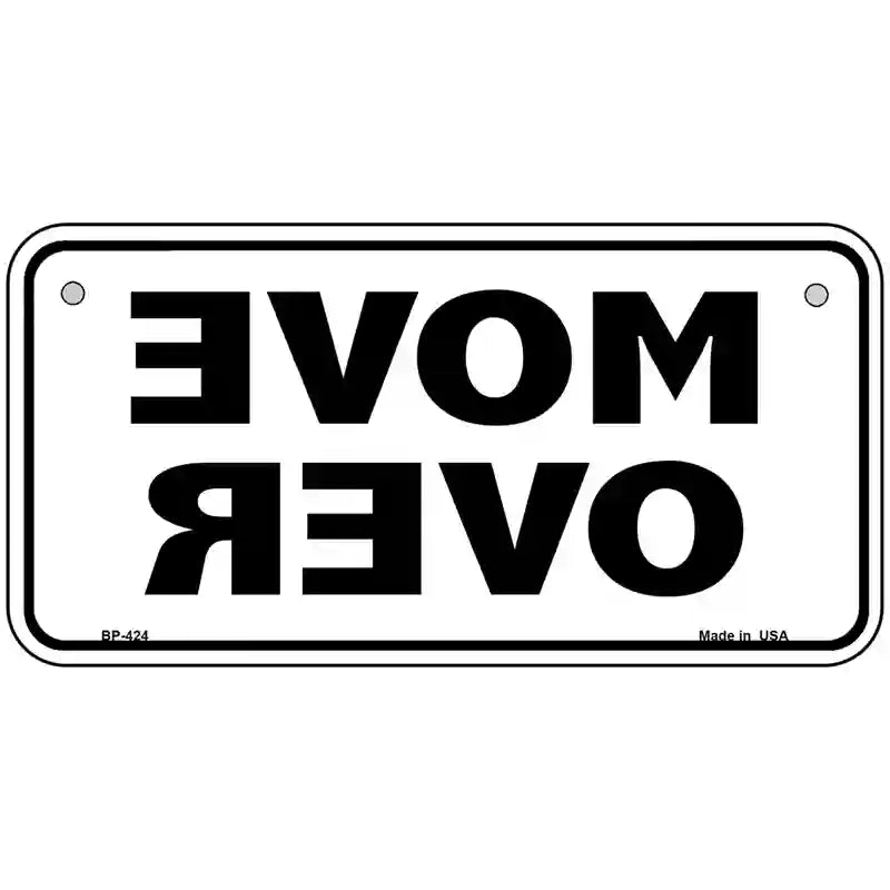 Move Over Metal Novelty License Plate 6" x 3" (BP)