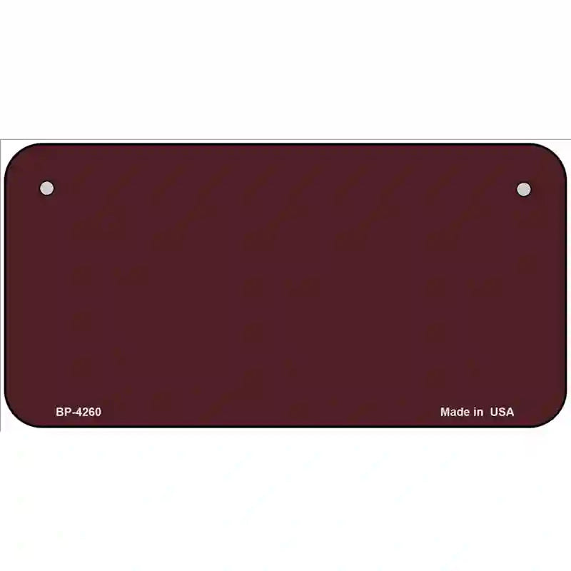 Burgundy Metal Novelty License Plate 6" x 3" (BP)