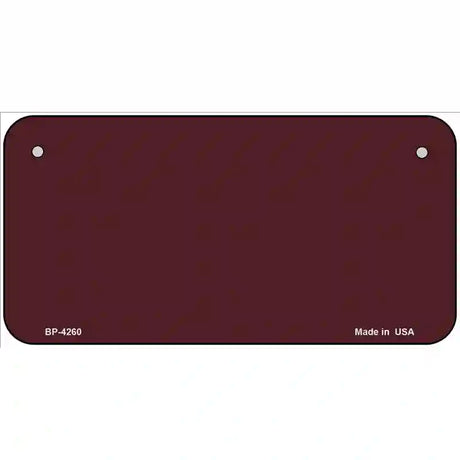 Burgundy Metal Novelty License Plate 6" x 3" (BP)