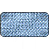 Light Blue White Quatrefoil Metal Novelty License Plate 6" x 3" (BP)