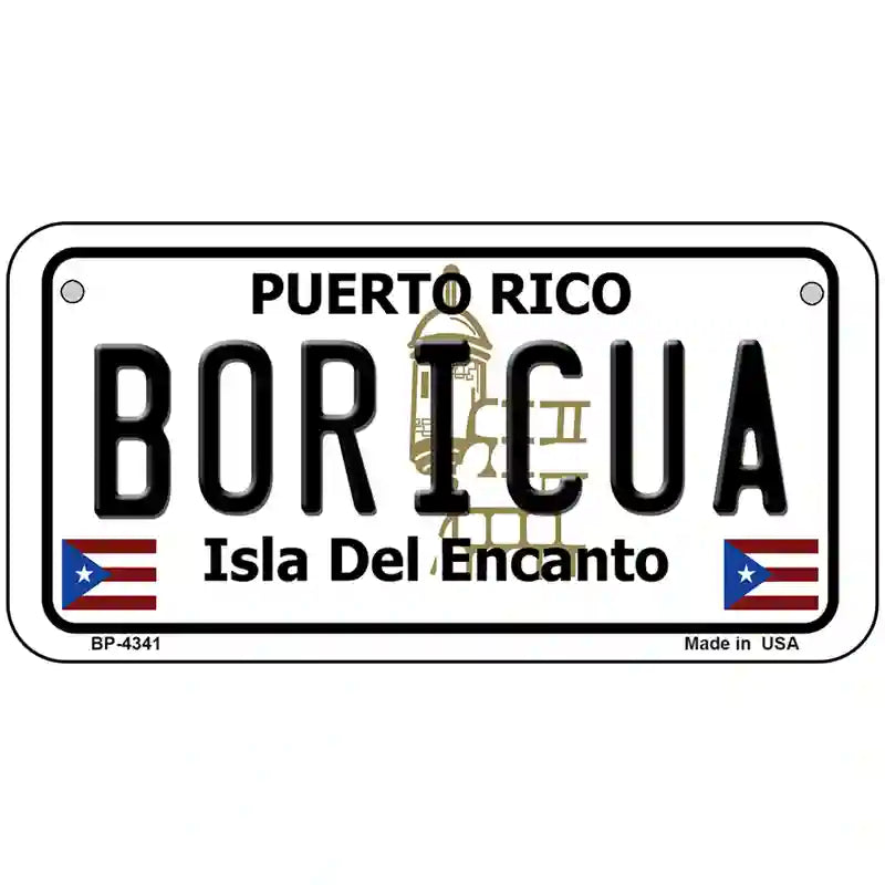 Boricua Puerto Rico Metal Novelty License Plate 6" x 3" (BP)