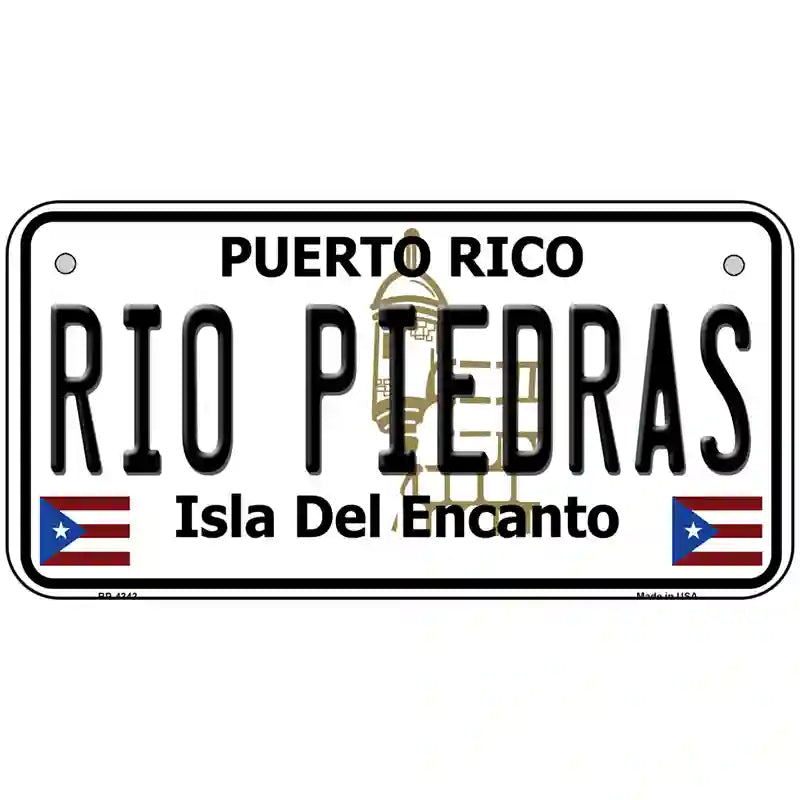 Rio Piedra Puerto Rico Metal Novelty License Plate 6" x 3" (BP)