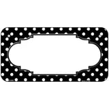 Scallop Black White Polka Dot Metal Novelty License Plate 6" x 3" (BP)