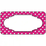 Scallop Pink White Polka Dot Metal Novelty License Plate 6" x 3" (BP)