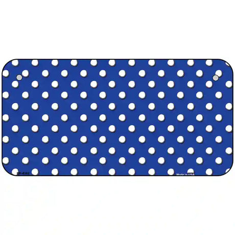 Blue White Polka Dot Metal Novelty License Plate LP-4368 6" x 3" (BP)