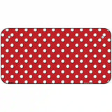 Red White Polka Dot Metal Novelty License Plate LP-4371 6" x 3" (BP)