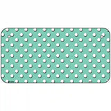 Mint White Polka Dot Metal Novelty License Plate LP-4379 6" x 3" (BP)