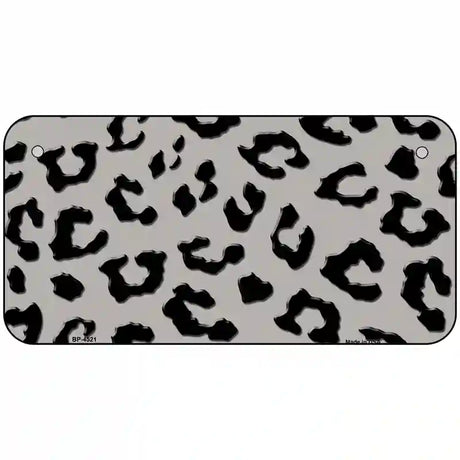 Grey Black Cheetah Metal Novelty License Plate 6" x 3" (BP)