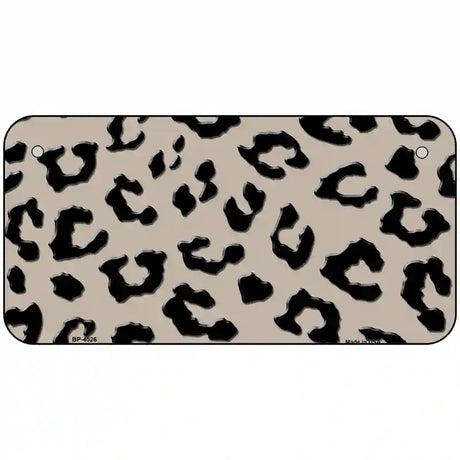 Tan Black Cheetah Metal Novelty License Plate 6" x 3" (BP)