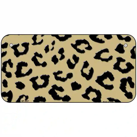 Gold Black Cheetah Metal Novelty License Plate 6" x 3" (BP)