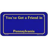 Pennsylvania Blue Blank Novelty Metal License Plate 6" x 3" (BP)