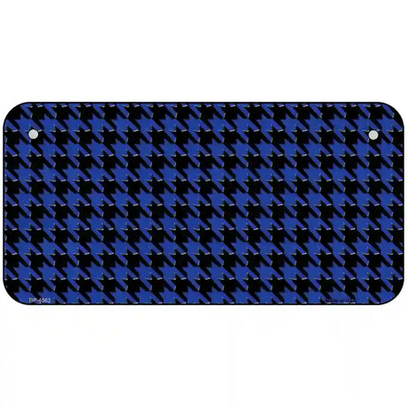 Blue Black Houndstooth Metal Novelty License Plate 6" x 3" (BP)