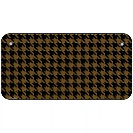 Brown Black Houndstooth Metal Novelty License Plate 6" x 3" (BP)