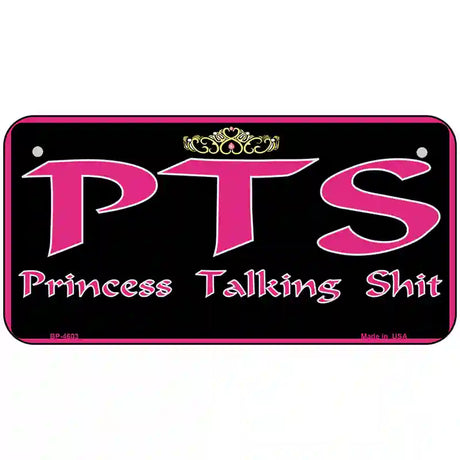 P.T.S. Metal Novelty License Plate 6" x 3" (BP)