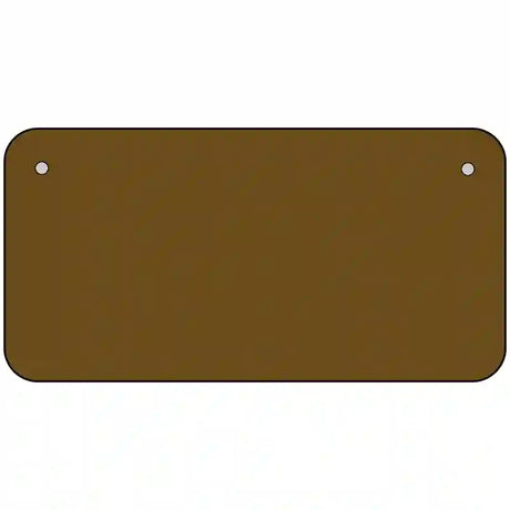 Brown Solid Metal Novelty License Plate 6" x 3" (BP)