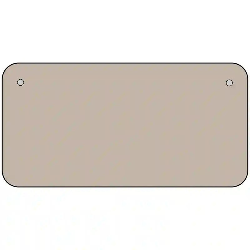 Tan Solid Metal Novelty License Plate 6" x 3" (BP)