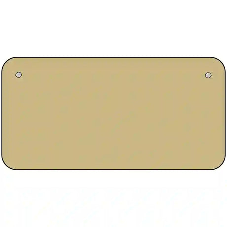 Gold Solid Metal Novelty License Plate 6" x 3" (BP)