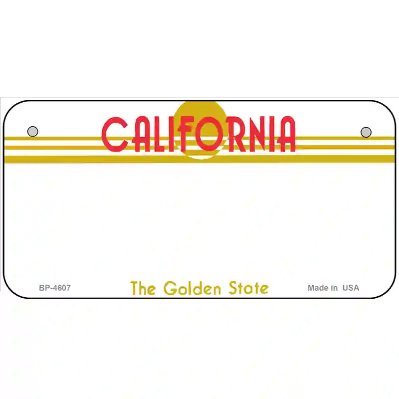 California Golden State Plate Novelty State Blank Metal License Plate 6" x 3" (BP)