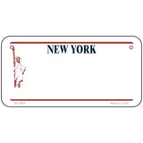 New York Novelty State Blank Metal License Plate 6" x 3" (BP)