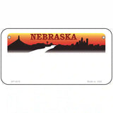 Nebraska Amber Blank Novelty Metal License Plate 6" x 3" (BP)