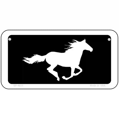 Running Horse Novelty Metal License Plate 6" x 3" (BP)