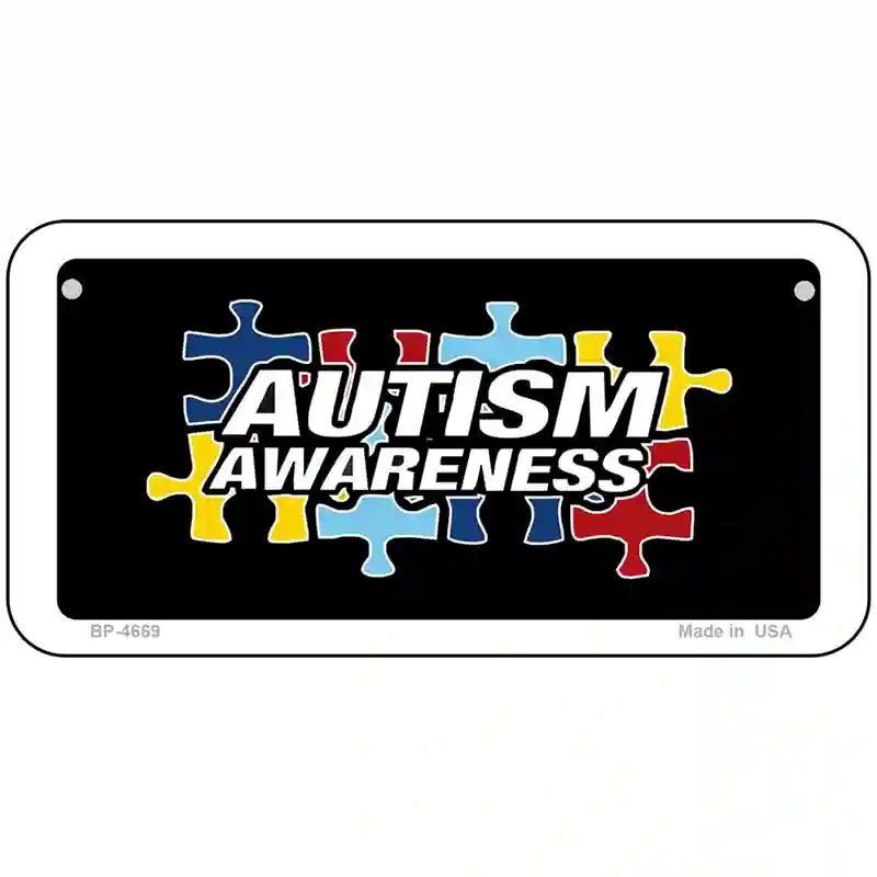 Autism Awareness Metal Novelty License Plate Sign 6" x 3" (BP)