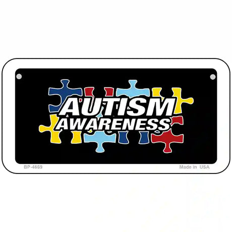 Autism Awareness Metal Novelty License Plate Sign 6" x 3" (BP)