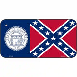 Old Georgia State Flag Metal Novelty License Plate 6" x 3" (BP)