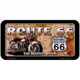 Route 66 Mother Road Metal Novelty License Plate 6" x 3" (BP)