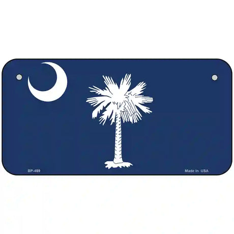 South Carolina State Flag Metal Novelty License Plate 6" x 3" (BP)