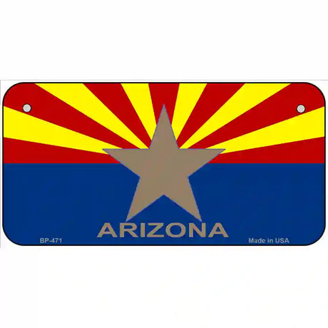 Arizona State Flag Metal Novelty License Plate 6" x 3" (BP)