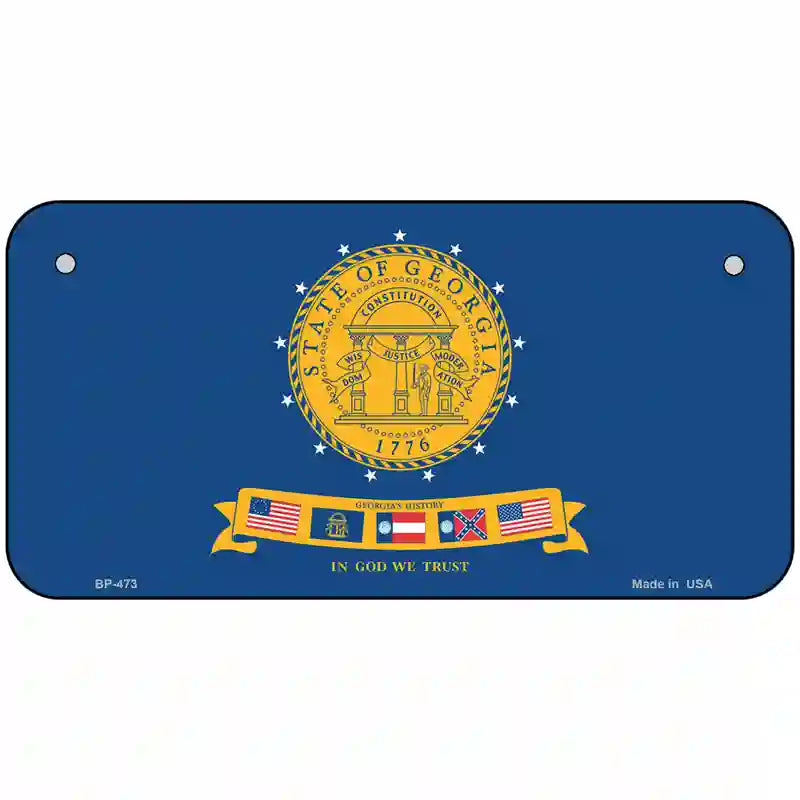 Georgia State Seal Metal Novelty License Plate 6" x 3" (BP)