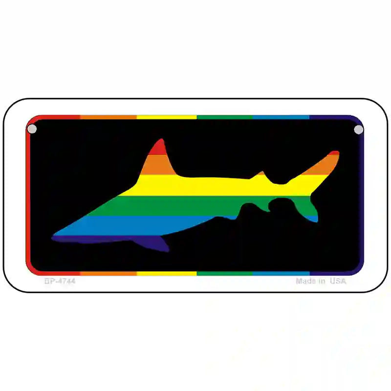 Shark Metal Novelty License Plate 6" x 3" (BP)