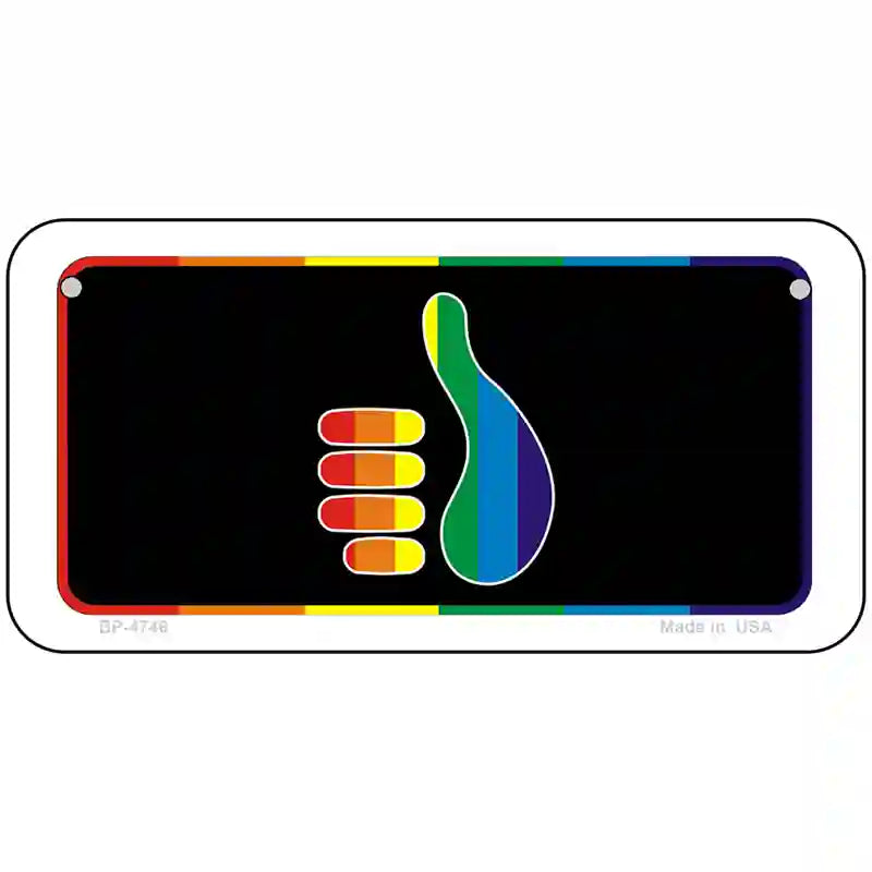 Thumbs Up Metal Novelty License Plate 6" x 3" (BP)