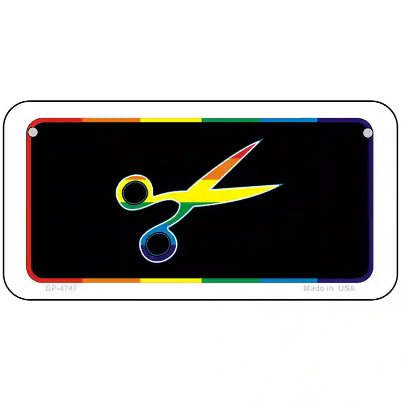 Scissors Metal Novelty License Plate 6" x 3" (BP)