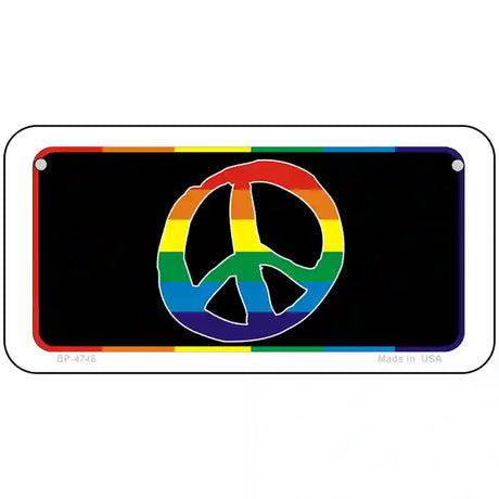 Peace Sign Metal Novelty License Plate 6" x 3" (BP)