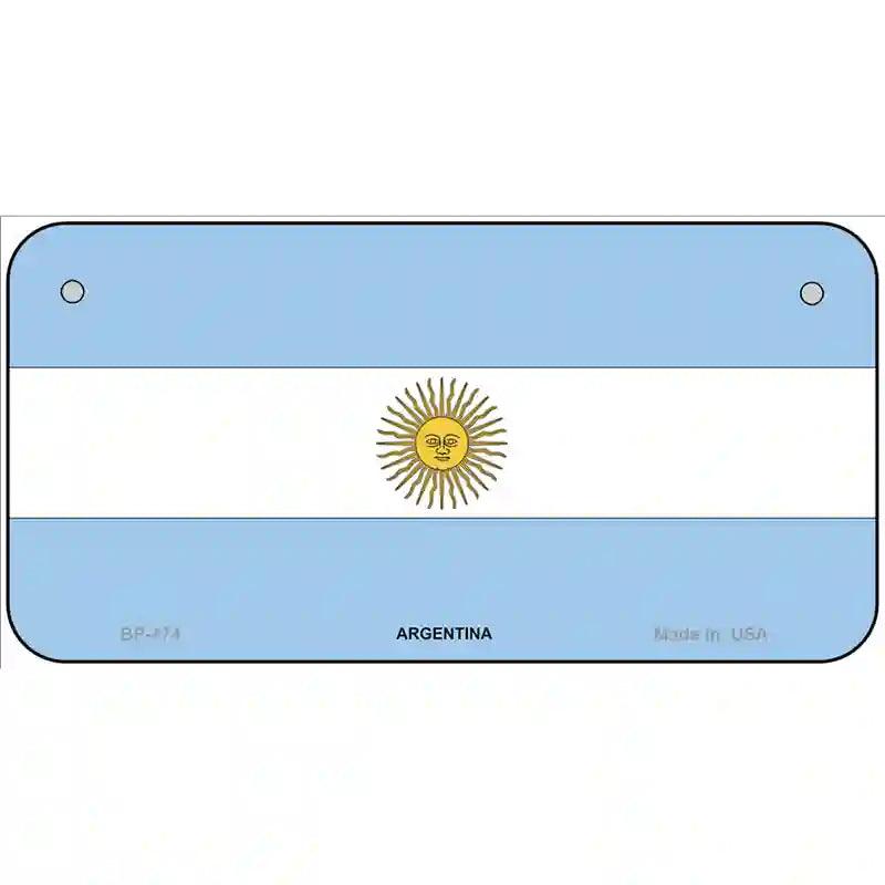 Argentina Flag Metal Novelty License Plate 6" x 3" (BP)