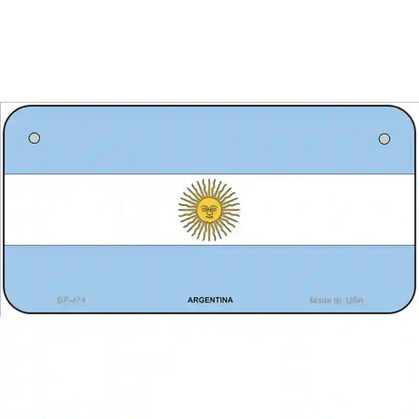 Argentina Flag Metal Novelty License Plate 6" x 3" (BP)