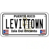 Levittown Puerto Rico Metal Novelty License Plate 6" x 3" (BP)