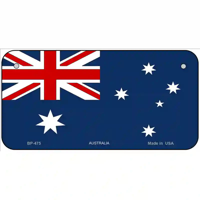 Australia Flag Metal Novelty License Plate 6" x 3" (BP)