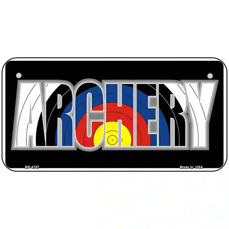 Archery Metal Novelty License Plate 6" x 3" (BP)