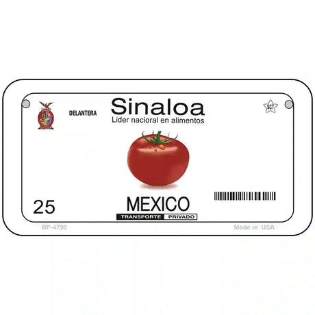 Sinaloa Mexico Novelty Metal License Plate 6" x 3" (BP)