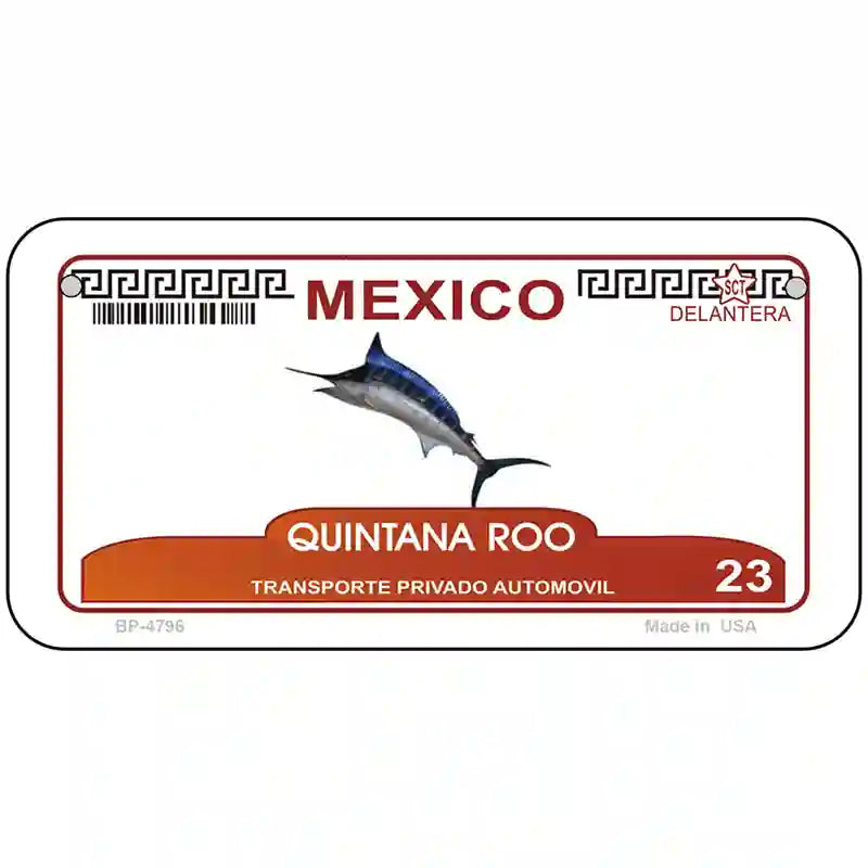 Quintana Roo Mexico Novelty Metal License Plate 6" x 3" (BP)