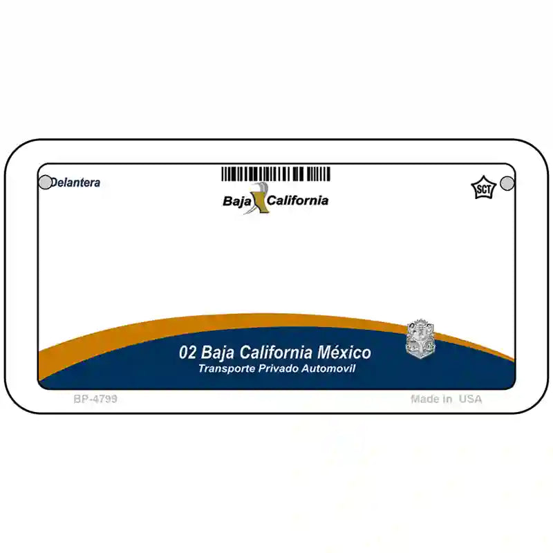 Baja California Novelty Metal License Plate 6" x 3" (BP)