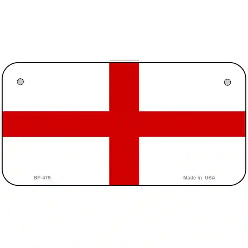 England Flag Metal Novelty License Plate 6" x 3" (BP)