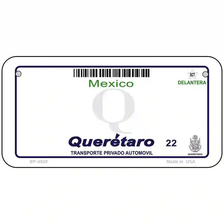 Queretaro Mexico Novelty Metal License Plate 6" x 3" (BP)