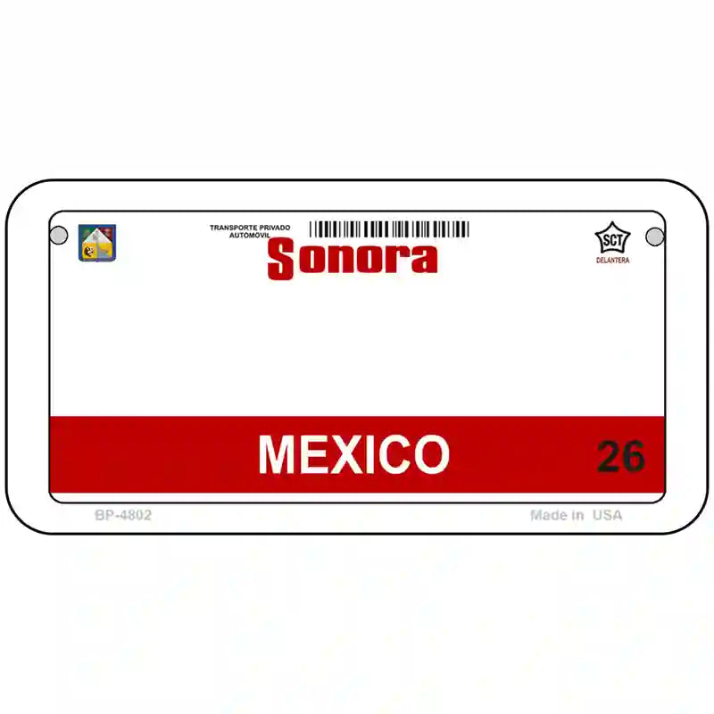 Sonora Mexico Novelty Metal License Plate 6" x 3" (BP)