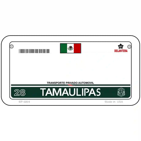 Tamaulipas Mexico Novelty Metal License Plate 6" x 3" (BP)